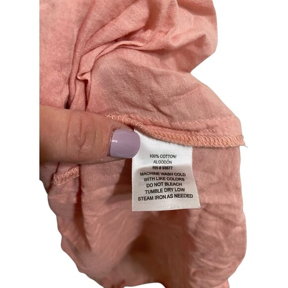 A.N.A. Botanical Print Cotton Dress Lined V-Neck Size 16 - Picture 5 of 5